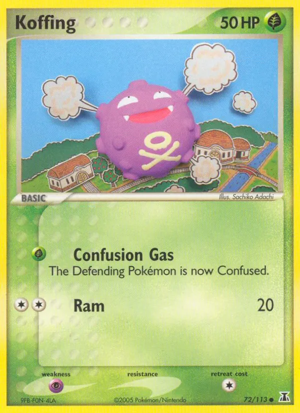 2005 Delta Species Koffing #072/113 Common card image