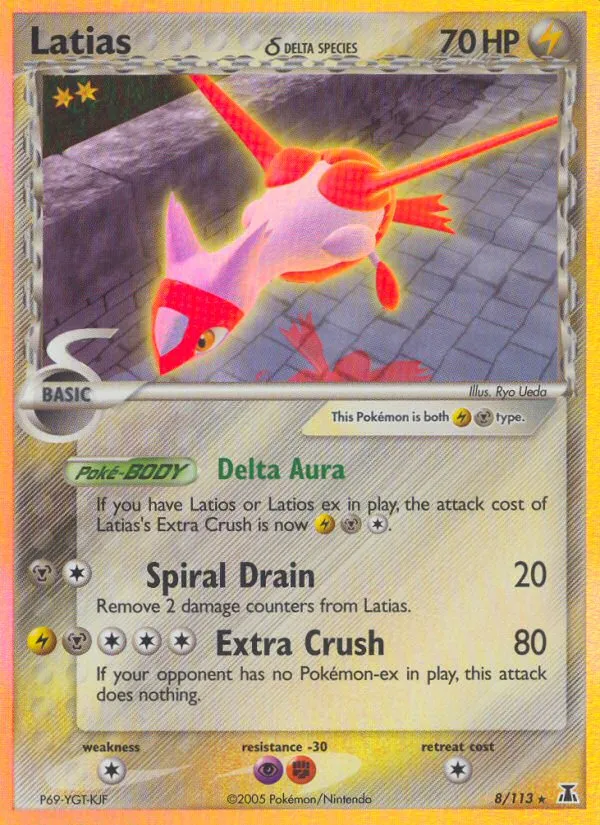 2005 Delta Species Latias δ Rare Holo #008/113 Rare Holo card image