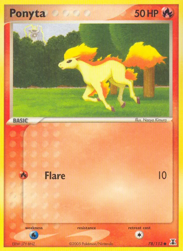 2005 Delta Species Ponyta #078/113 Common card image