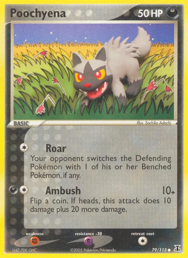 2005 Delta Species Poochyena #079/113 Common card image