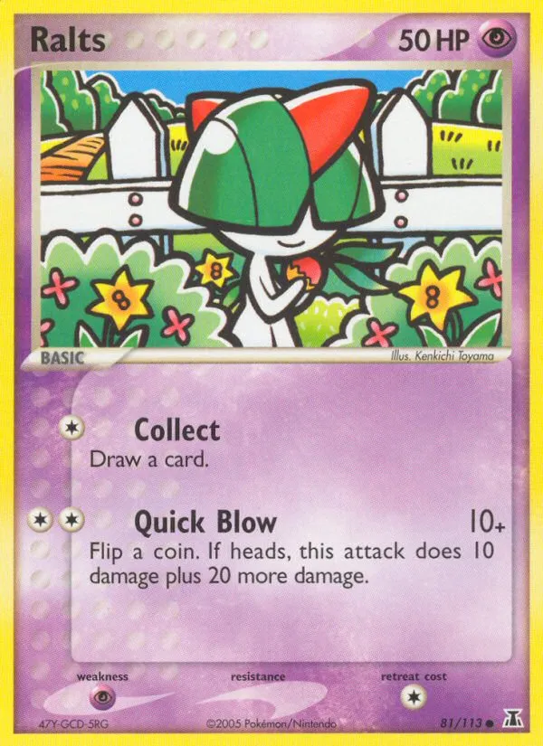 2005 Delta Species Ralts Common #081/113 Common card image