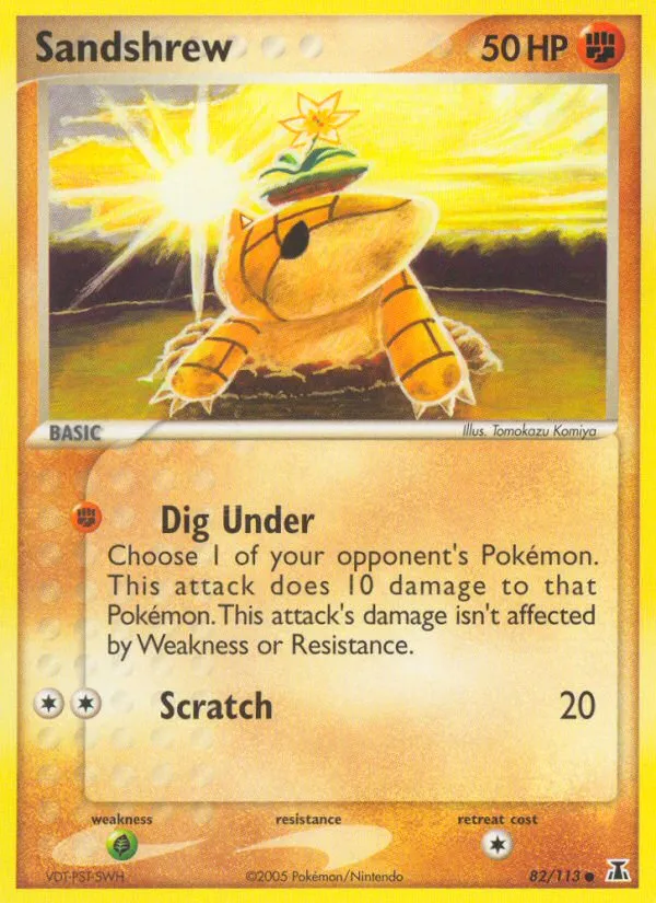 2005 Delta Species Sandshrew Common #082/113 Common card image