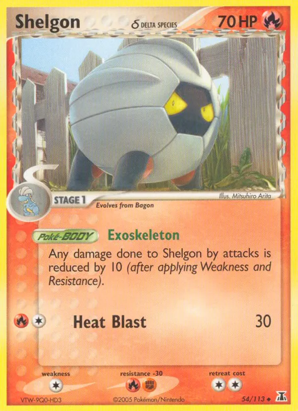 2005 Delta Species Shelgon δ #054/113 Uncommon card image