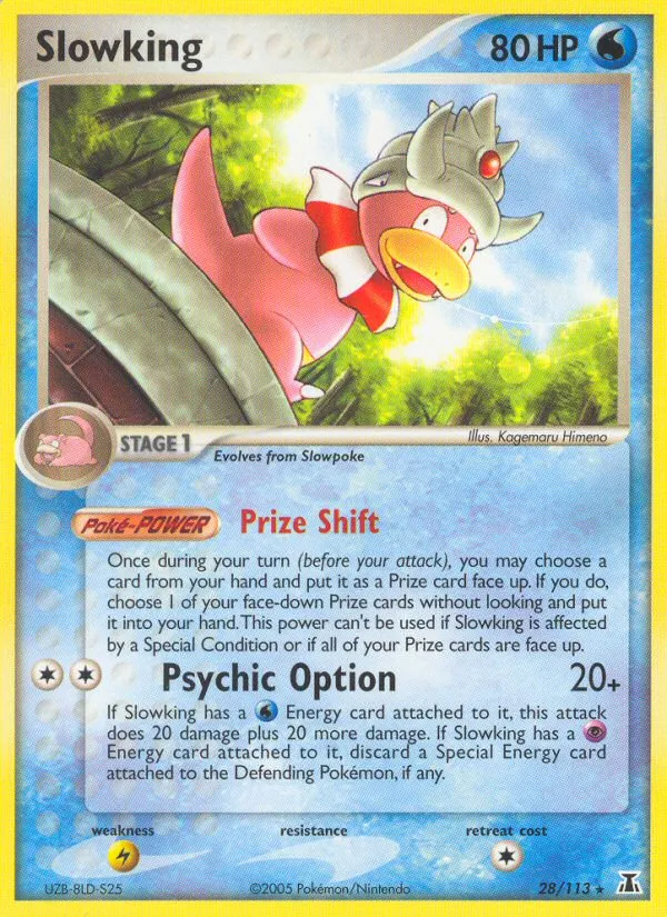 2005 Delta Species Slowking #028/113 Rare card image