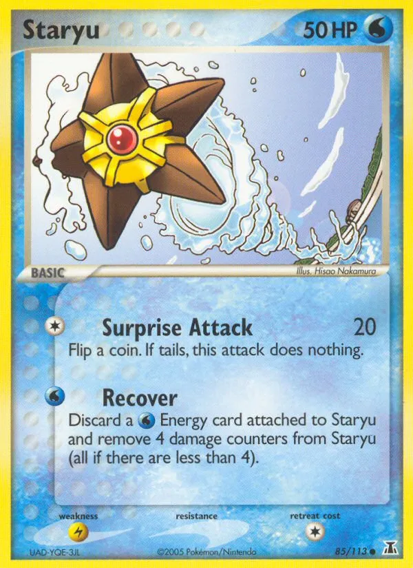 2005 Delta Species Staryu #085/113 Common card image