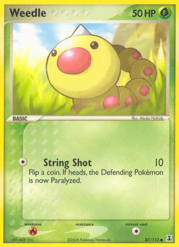 2005 Delta Species Weedle #087/113 Common card image