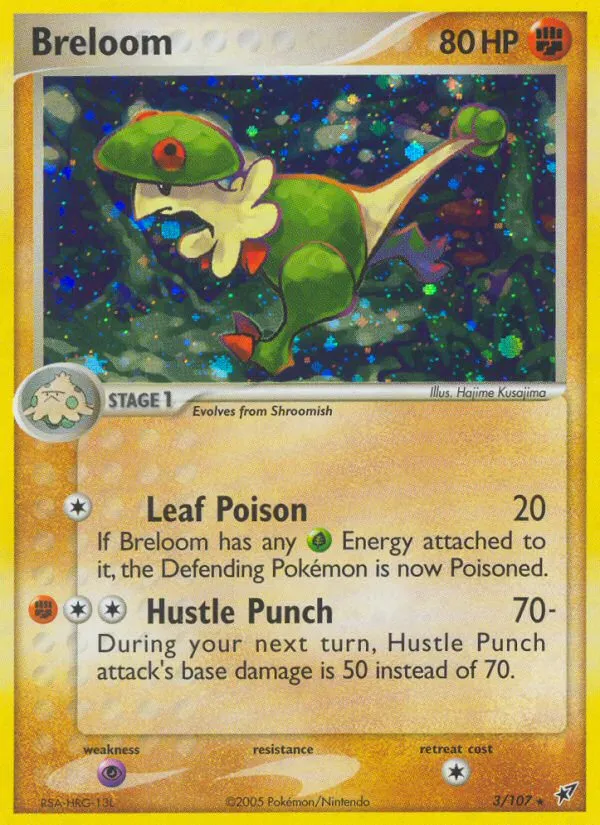 2005 Deoxys Breloom Rare Holo #003/107 Rare Holo card image