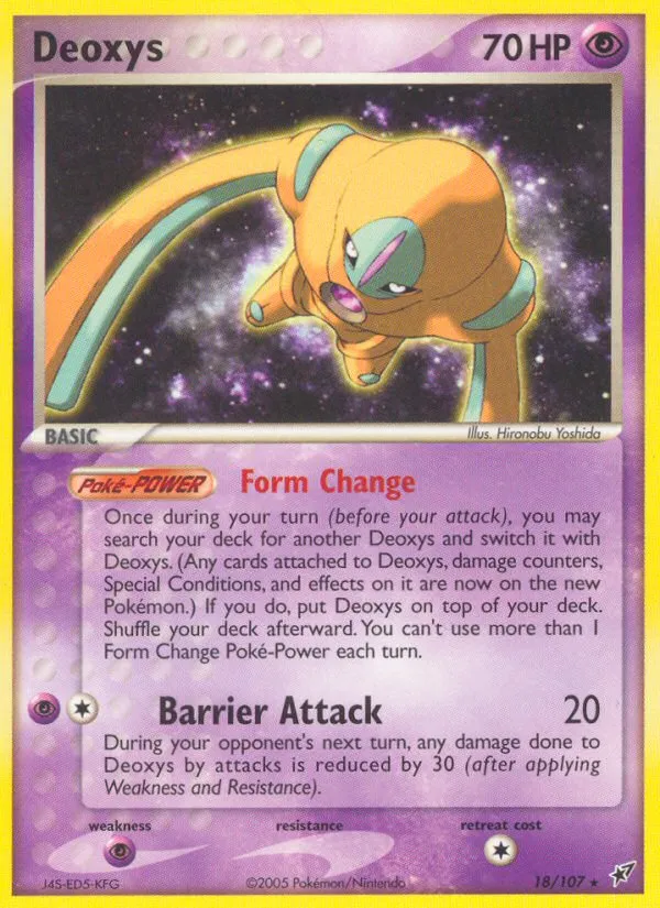 2005 Deoxys Deoxys #018/107 Rare card image