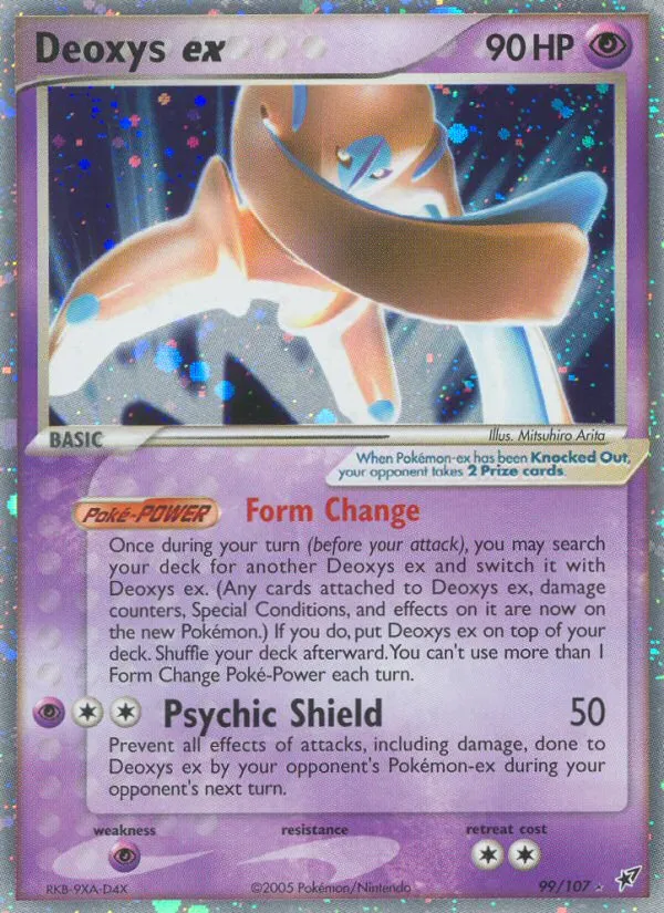 2005 Deoxys Deoxys ex #099/107 Rare Holo EX card image