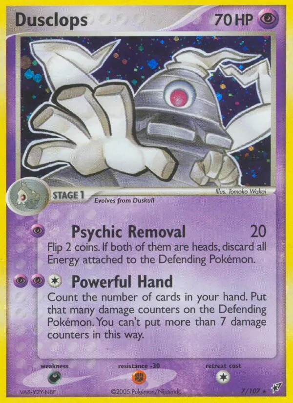 2005 Deoxys Dusclops Rare Holo #007/107 Rare Holo card image