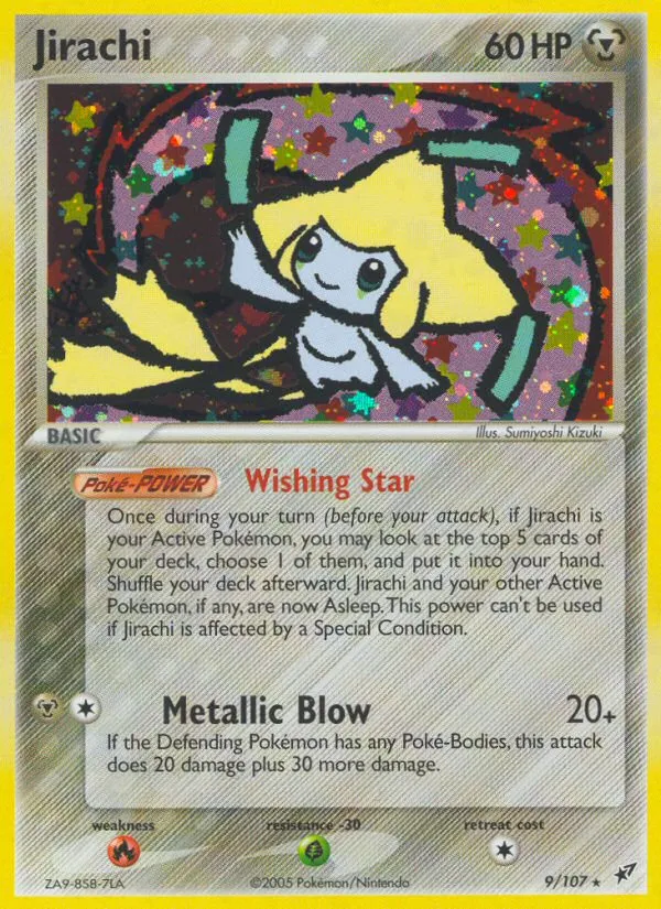 2005 Deoxys Jirachi #009/107 Rare Holo card image