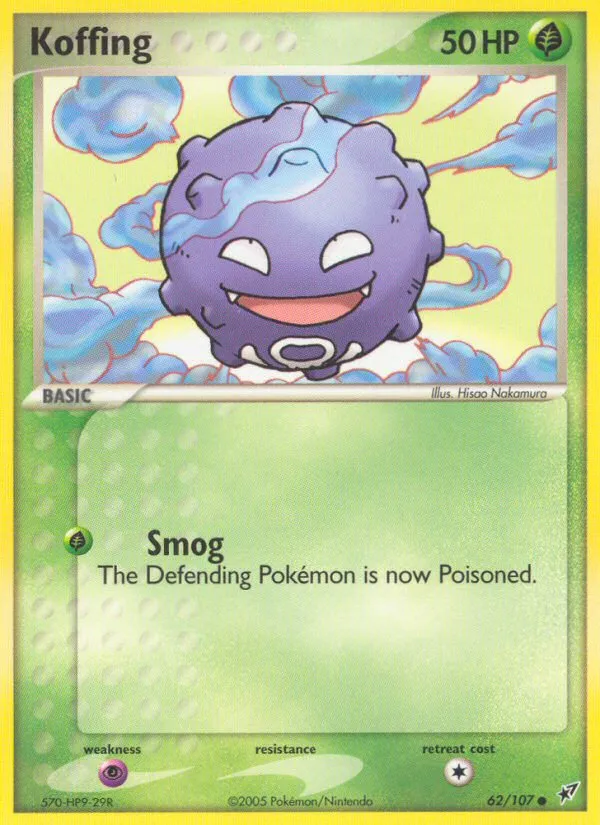 2005 Deoxys Koffing Common #062/107 Common card image
