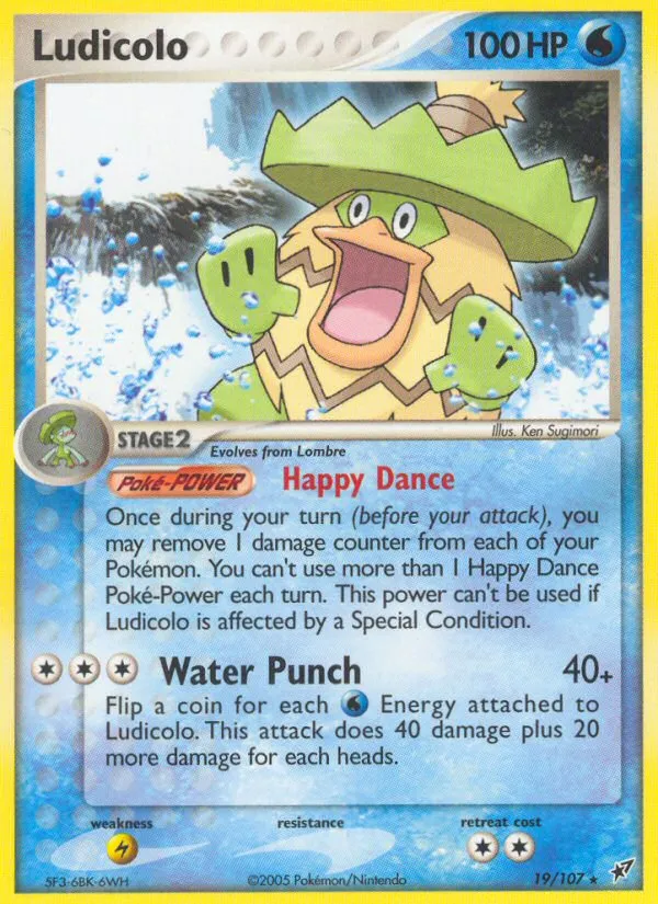 2005 Deoxys Ludicolo #019/107 Rare card image