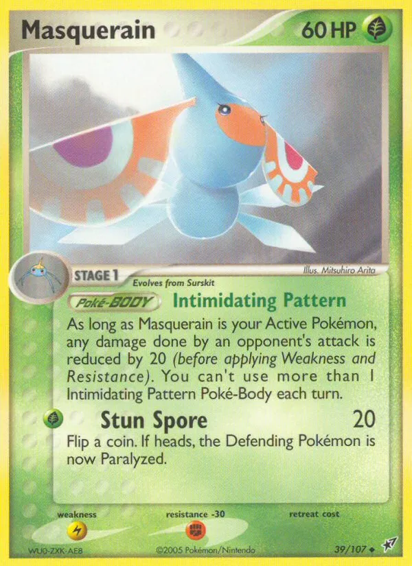 2005 Deoxys Masquerain Uncommon #039/107 Uncommon card image