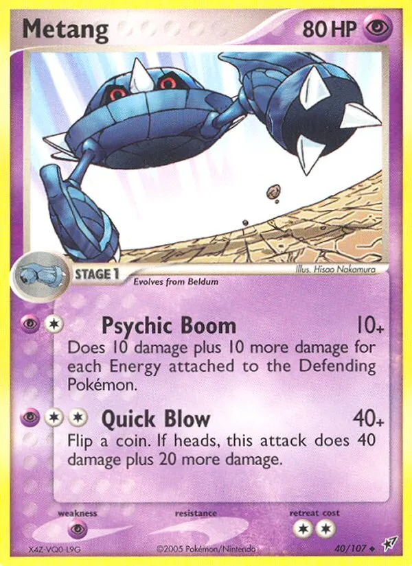 2005 Deoxys Metang Uncommon #040/107 Uncommon card image