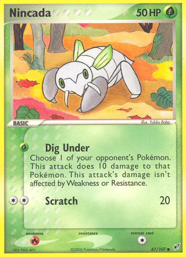 2005 Deoxys Nincada Common #067/107 Common card image