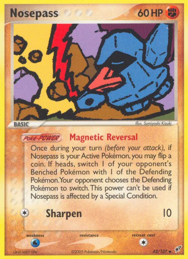 2005 Deoxys Nosepass Uncommon #042/107 Uncommon card image