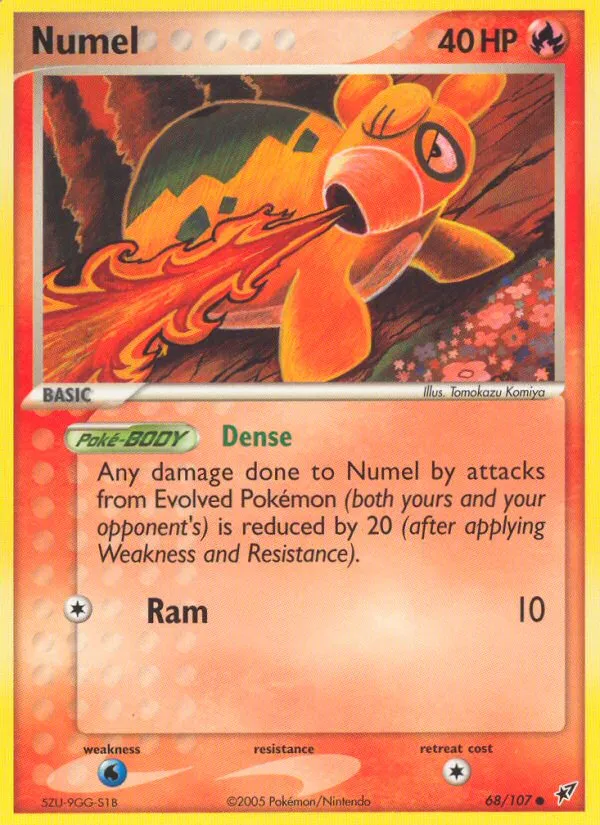 2005 Deoxys Numel Common #068/107 Common card image