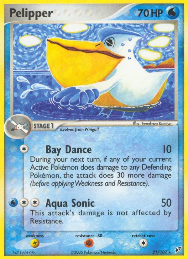 2005 Deoxys Pelipper Rare #021/107 Rare card image