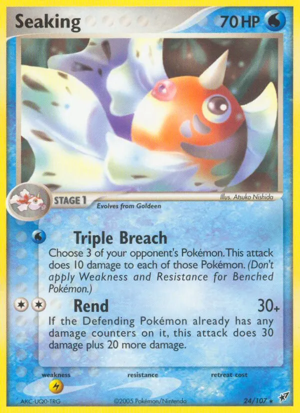 2005 Deoxys Seaking Rare #024/107 Rare card image