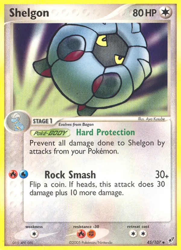 2005 Deoxys Shelgon Uncommon #045/107 Uncommon card image