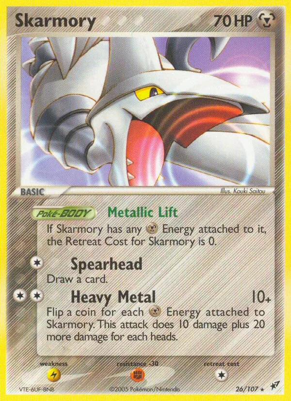2005 Deoxys Skarmory #026/107 Rare card image