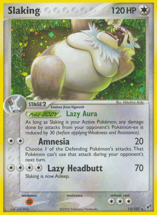 2005 Deoxys Slaking #015/107 Rare Holo card image