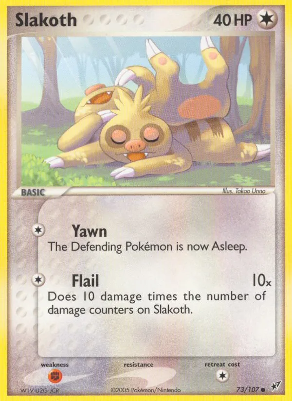 2005 Deoxys Slakoth Common #073/107 Common card image