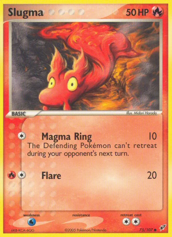 2005 Deoxys Slugma #075/107 Common card image