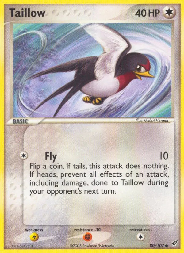 2005 Deoxys Taillow Common #080/107 Common card image