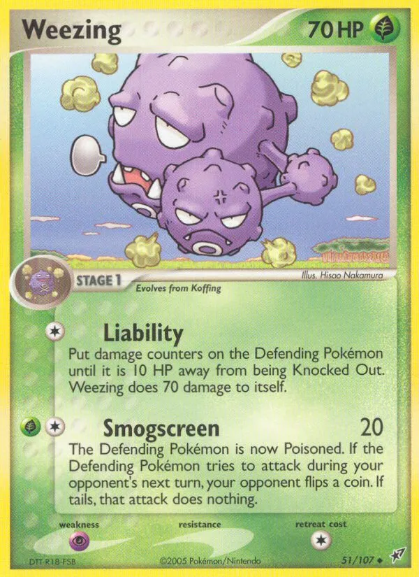 2005 Deoxys Weezing Uncommon #051/107 Uncommon card image