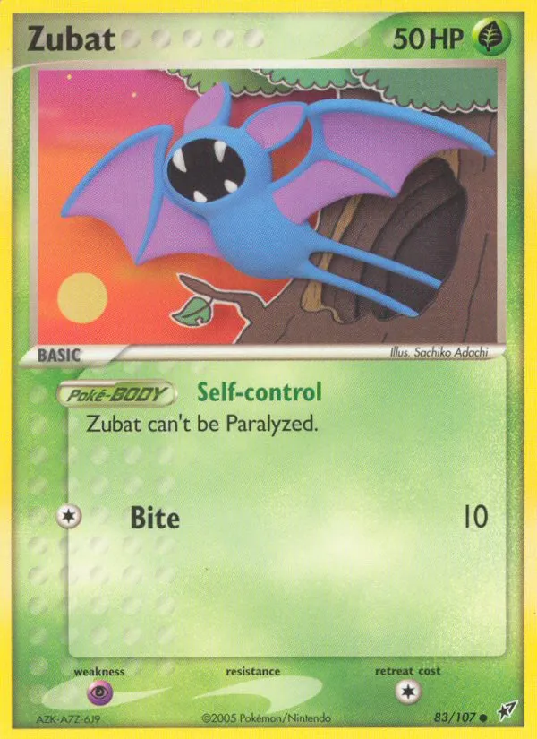 2005 Deoxys Zubat Common #083/107 Common card image