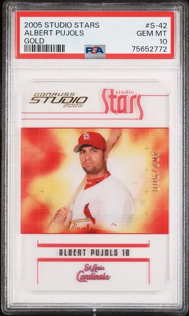 2005 Donruss Albert Pujols Studio Stars Gold #S-42 card image