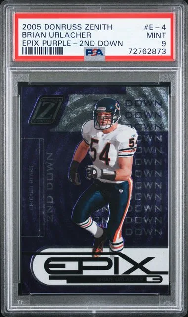 2005 Donruss Brian Urlacher Zenith Epix Purple 2nd Down #E-4 card image
