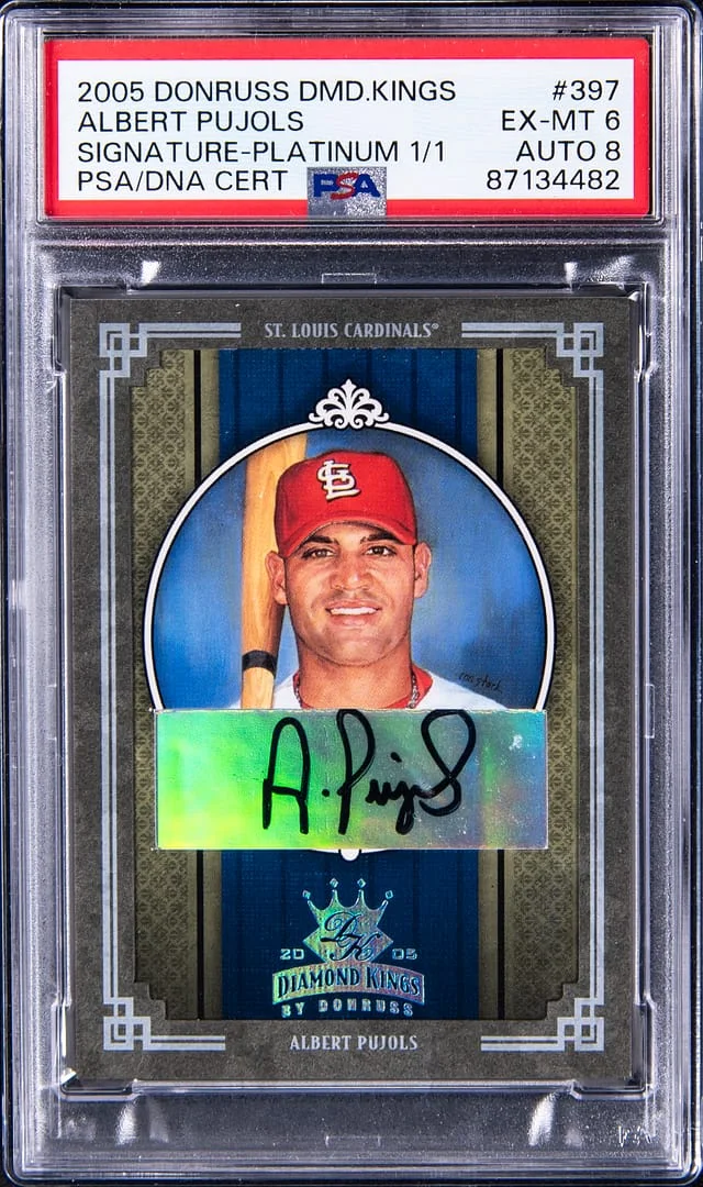2005 Donruss Diamond Kings Albert Pujols Signatures Platinum #397 card image