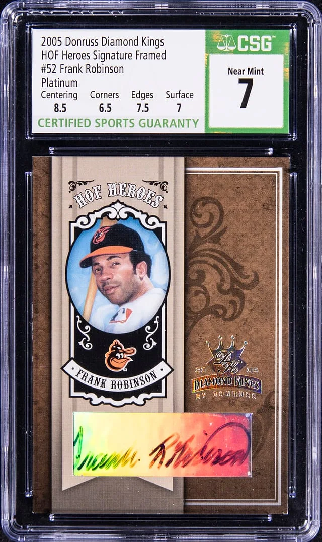 2005 Donruss Diamond Kings Frank Robinson HOF Heroes Signature Framed #HH-52 card image