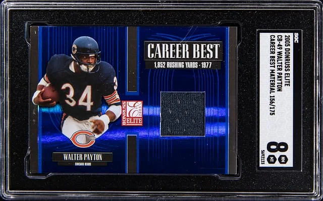 2005 Donruss Elite Walter Payton Career Best material #CB-49 card image