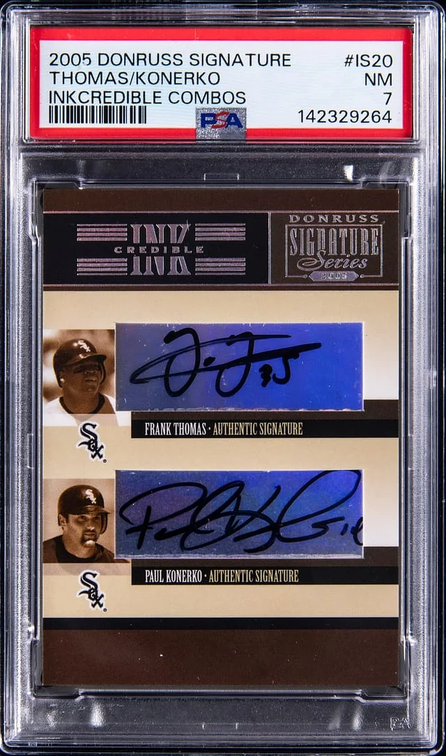 2005 Donruss Frank Thomas/Paul Konerko Dual Signature Inkcredible Combos #IS-20 card image
