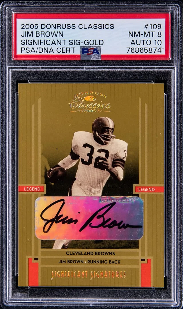 2005 Donruss Jim Brown Classics Significant Signatures Gold #109 card image