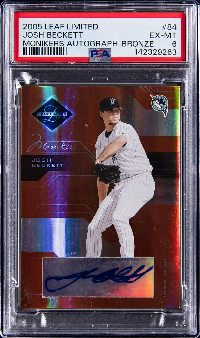 2005 Donruss Leaf Josh Limited Monikers Autograph Bronze #84 card image