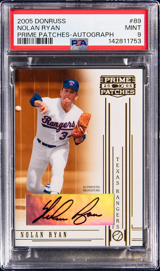 2005 Donruss Nolan Ryan Prime Patches Autoghraphs #89 card image