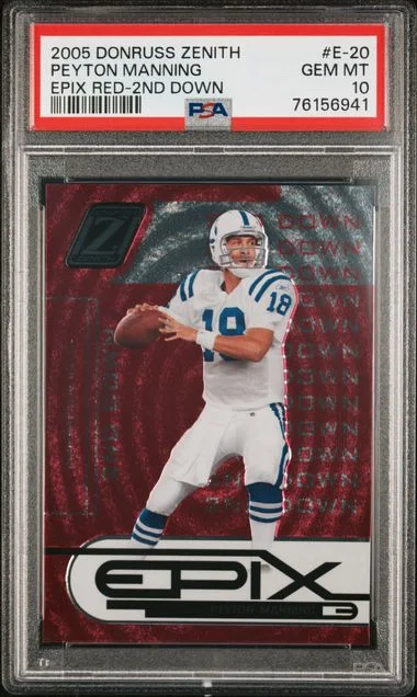 2005 Donruss Peyton Manning Zenith Epix Red #E-20 card image
