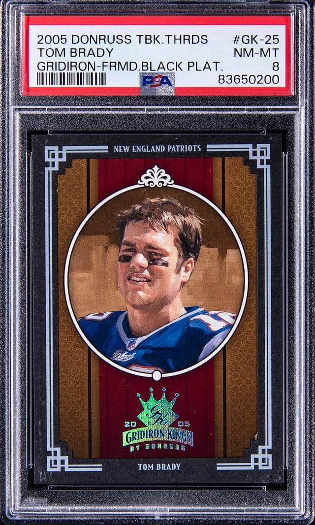2005 Donruss Tom Brady Throwback Framed Black #GK-25 card image