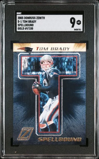 2005 Donruss Tom Brady Zenith Spellbound Gold #S-1 card image