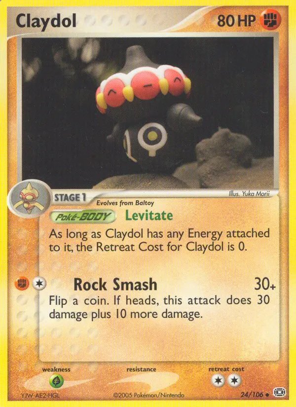 2005 Emerald Claydol Uncommon #024/106 Uncommon card image
