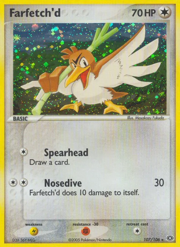 2005 Emerald Farfetch'd Rare Secret #107/106 Rare Secret card image