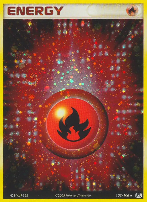 2005 Emerald Fire Energy #102/106 Rare Holo card image
