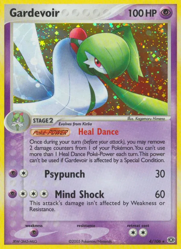 2005 Emerald Gardevoir #004/106 Rare Holo card image