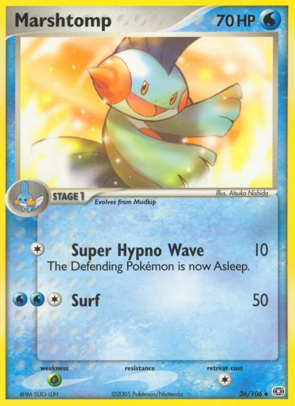 2005 Emerald Marshtomp Uncommon #036/106 Uncommon card image