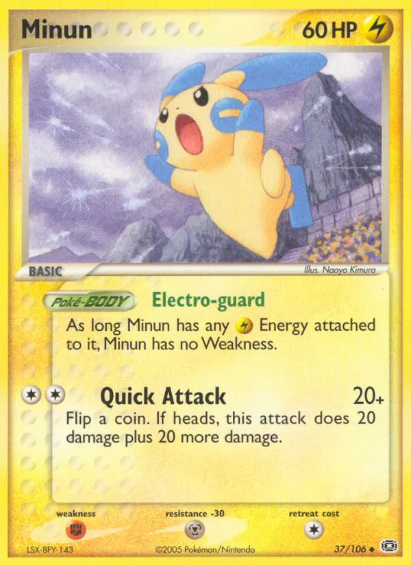 2005 Emerald Minun Uncommon #037/106 Uncommon card image